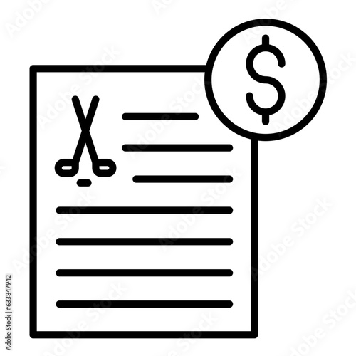 Hockey Scholarship Line Icon