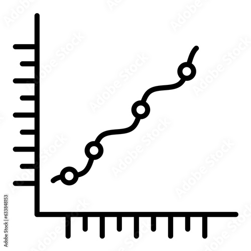 Marked Scatter With Smooth Lines Line Icon
