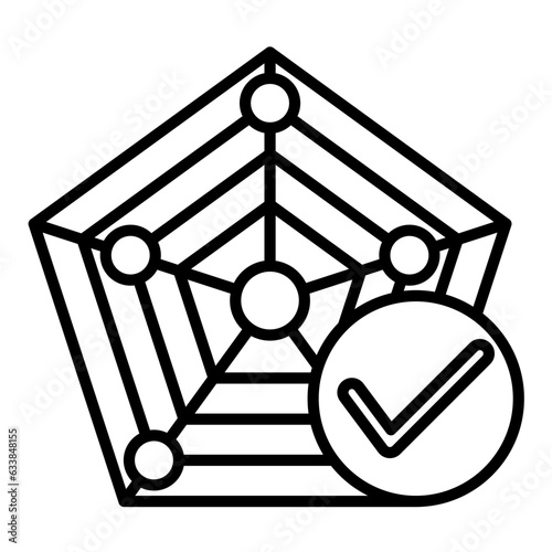 Marked Radar Line Icon