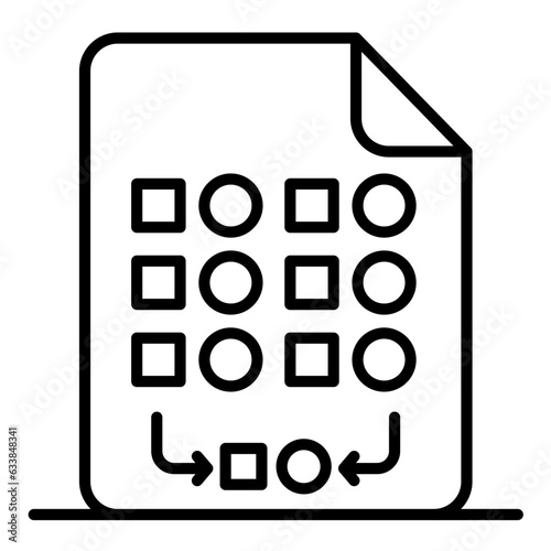 Random Sampling Line Icon
