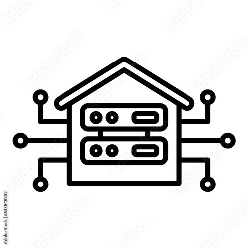 Data Warehouse Line Icon