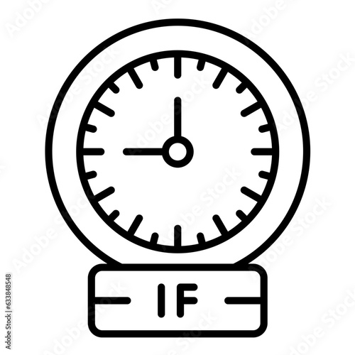 Intermittent Fasting Line Icon