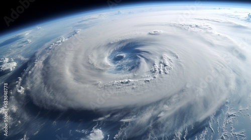 Giant hurricane seen from the space generative ai