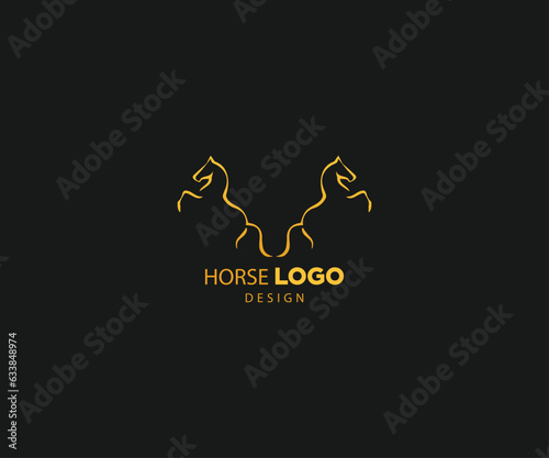 Elegant horse logo icons Royal stallion symbol designTrendy and Professional horse photo