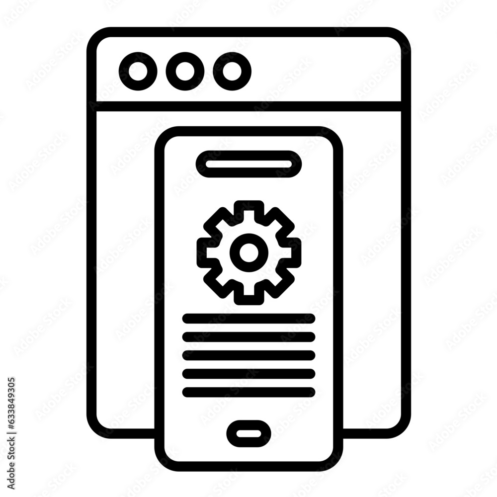 Software Development Line Icon Software Development Line Icon