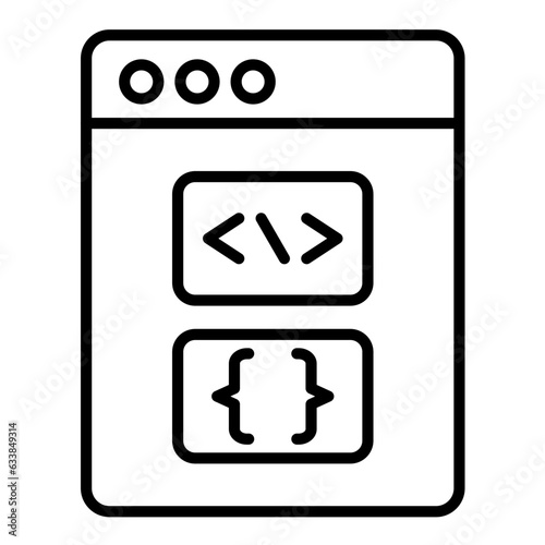 Programming Language Line Icon