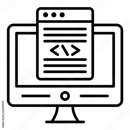 Front End Development Line Icon