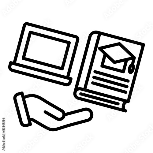 Off the job Training Line Icon