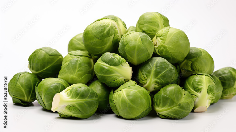 Brussels sprouts isolated on a white background. Brussels sprouts isolated on a white background.