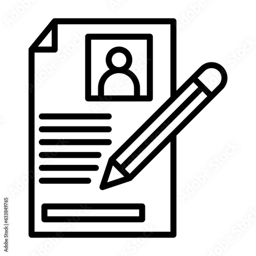 Job Application Line Icon