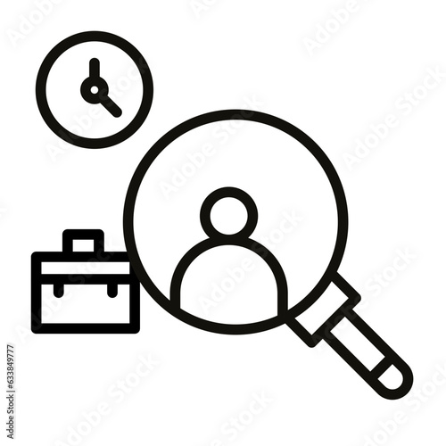 Independent Contractor Line Icon