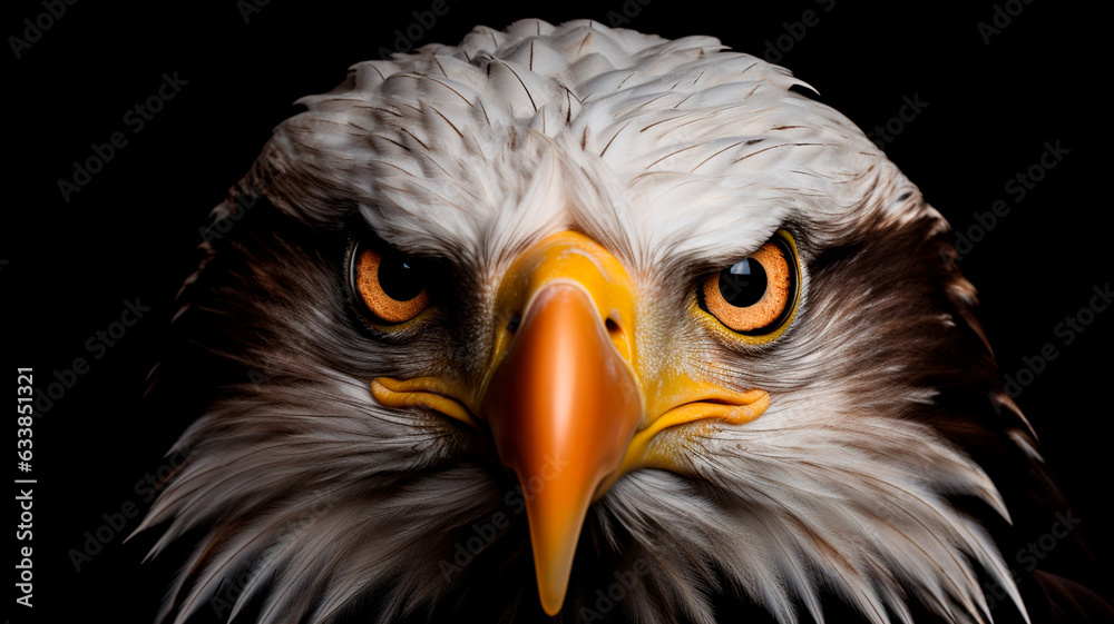 bald bald eagle portrait on black background bald bald eagle portrait on black background