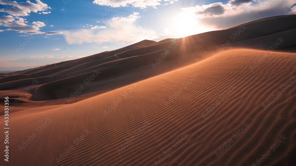 desert with cloudy sky during sunset