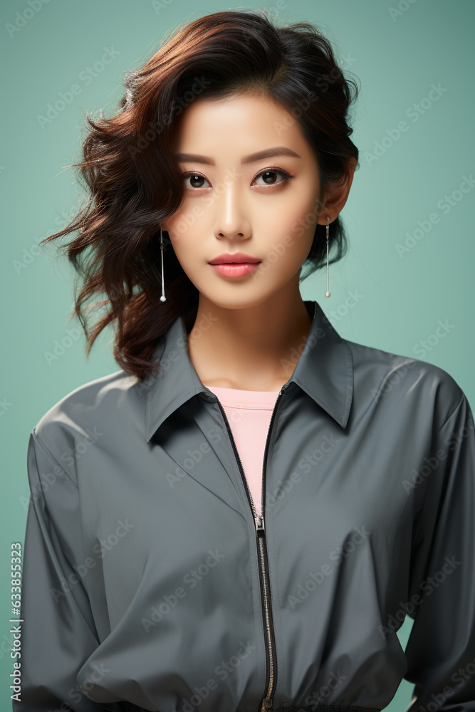 Portrait of Asian model with casual attire Portrait of Asian model with casual attire