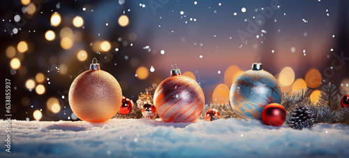 Christmas Decoration background with place for text