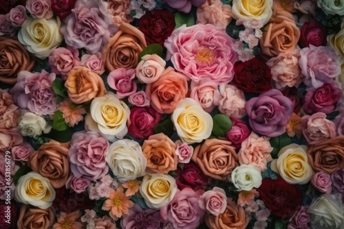 Flower background with roses