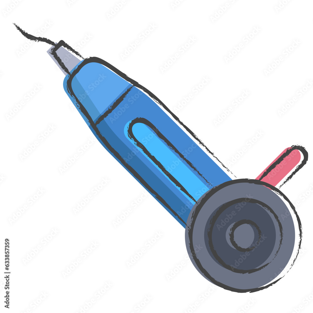 Naklejka premium Hand drawn Sander illustration icon