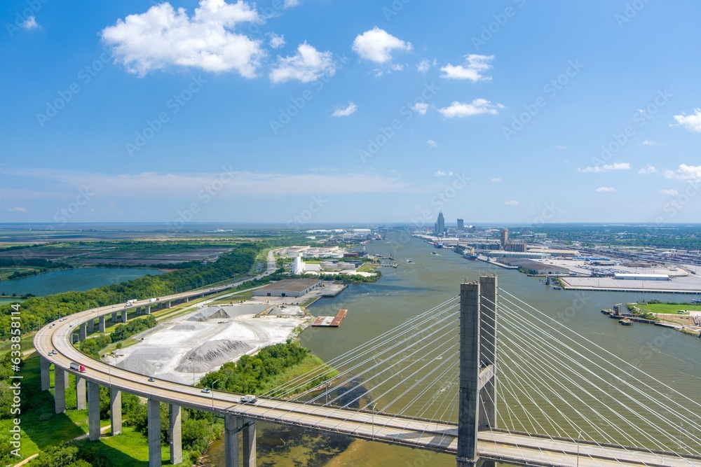 The Cochrane Bridge and Mobile, Alabama The Cochrane Bridge and Mobile, Alabama