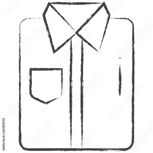 Hand drawn Ironed shirt illustration icon