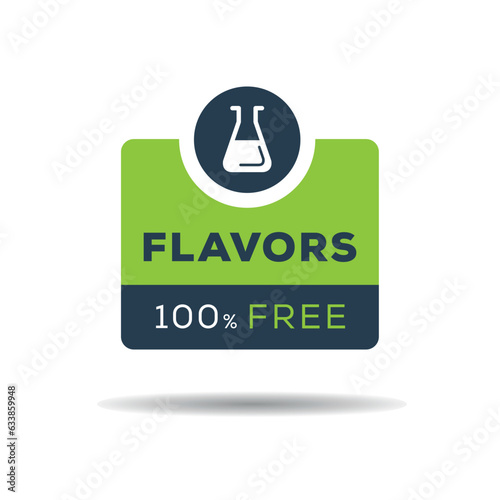 (Flavors free) label sign, vector illustration.