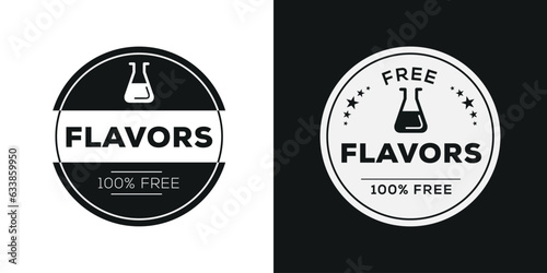 (Flavors free) label sign, vector illustration.