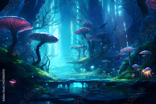 View of a imaginary forest