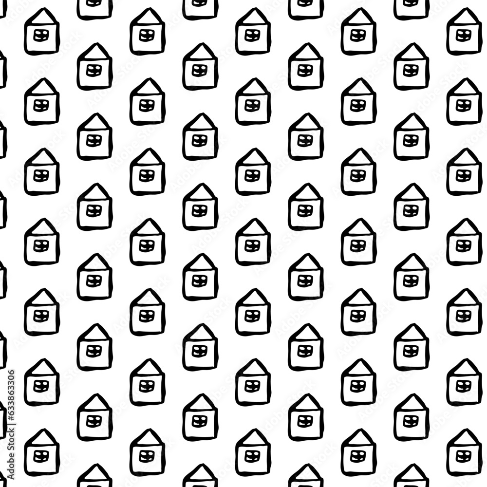 Seamless black and white geometric pattern. Tileable texture background.
Seamless black and white geometric pattern. Tileable texture background.