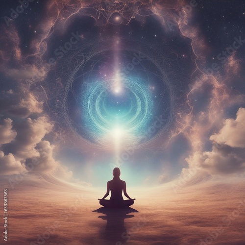 Astral travel to the astral plane through meditation, listening to the frequencies of the universe