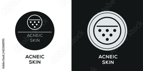 Creative (Acneic skin) Icon, Vector sign.