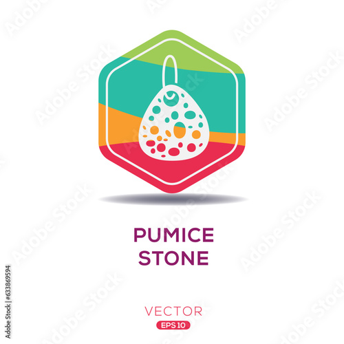 (Pumice stone) Icon, Vector sign.