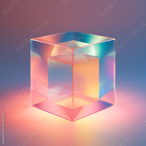 Abstract background with a cube