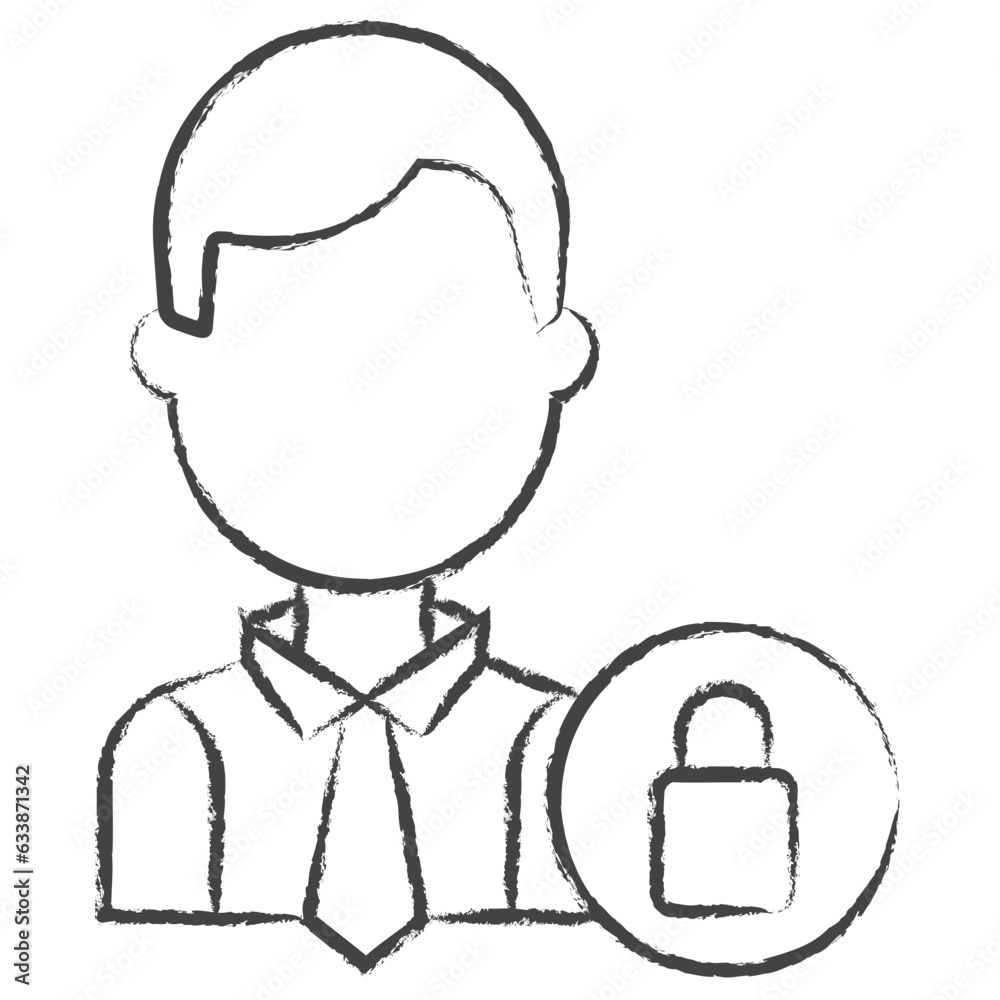 Hand drawn Business Protection illustration icon