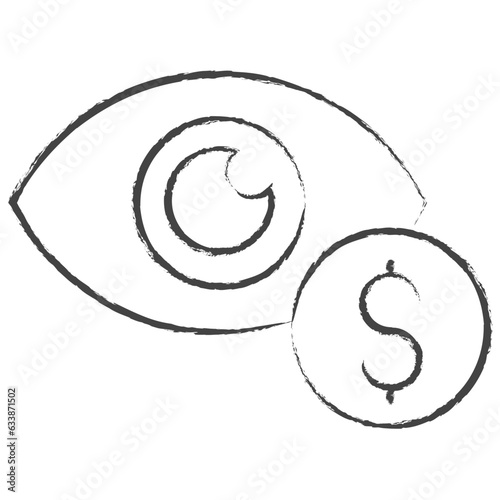 Hand drawn Monitor wealth illustration icon