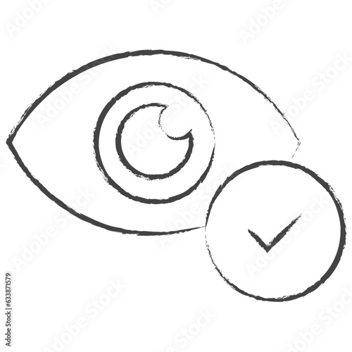 Hand drawn Vision Approved illustration icon