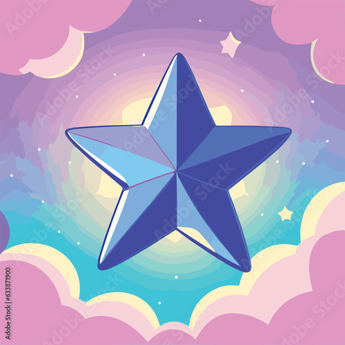 Great vector illustration of cartoon star
