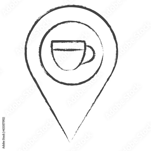 Free Download Hand drawn Cafe Location illustration icon - GFXLoad