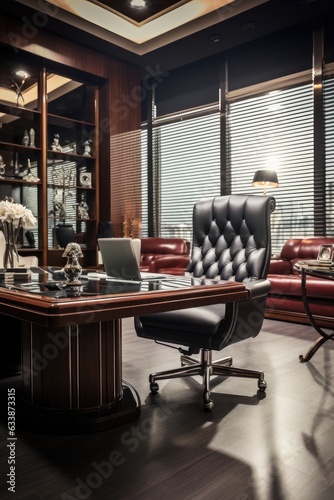 Elegant and luxury office interior. Generative AI