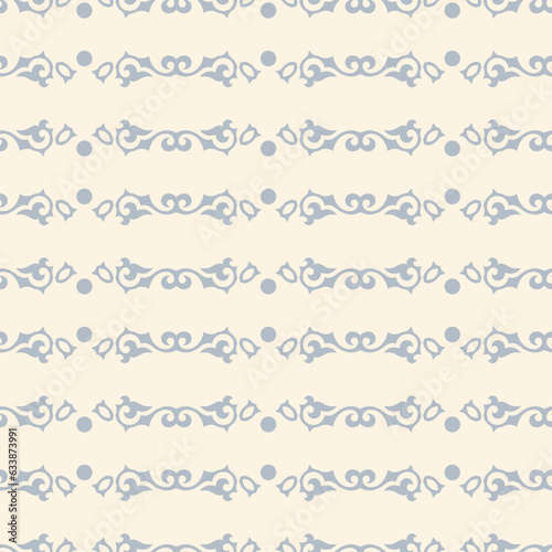 Decorative Asian Folk Seamless Pattern. Ornament in Asian Nomads Style: Kyrgyz, Kazakhs, Bashkirs, Tatars, Yakut, Mongols. Ethnic Vector Illustration for Paper Products, Textiles. 