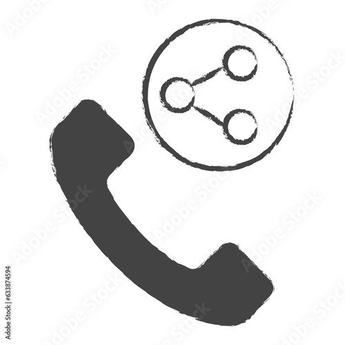 Hand drawn call illustration icon