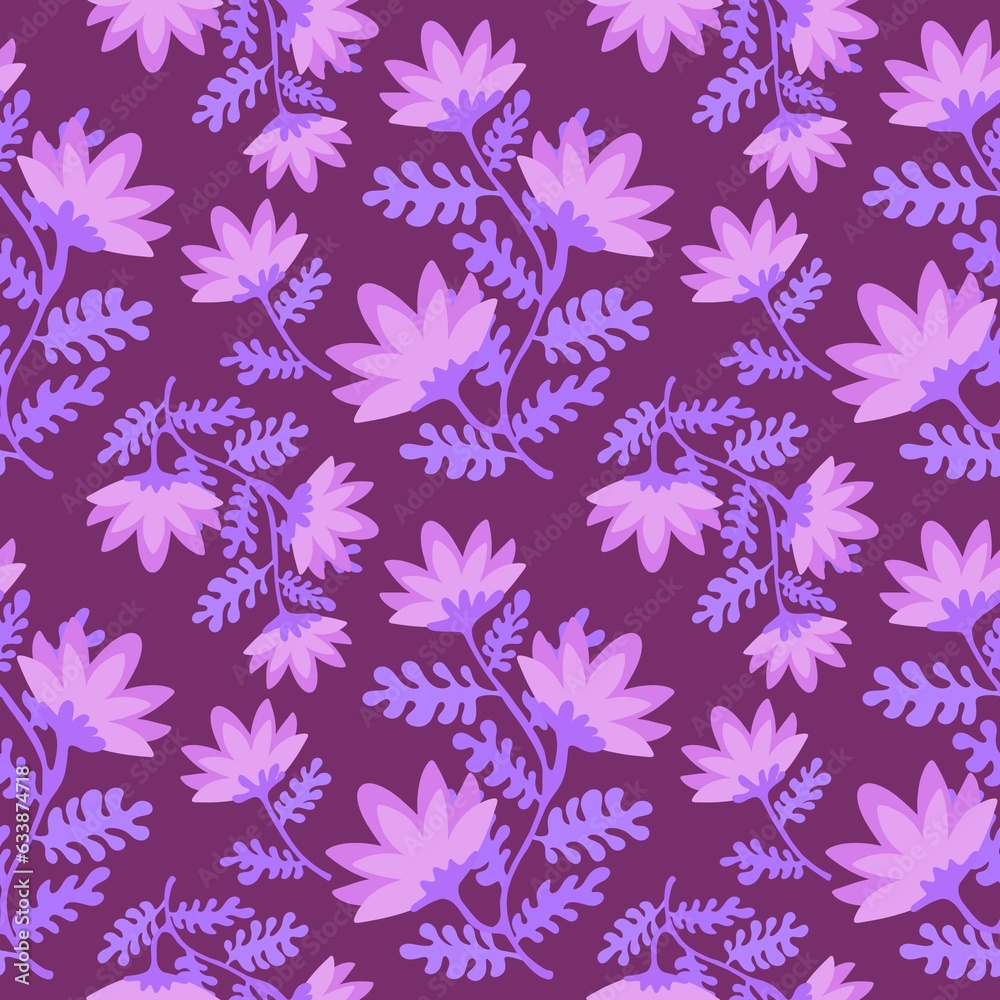 Floral summer seamless flower pattern for fabrics and linens and wrapping paper and kids clothes print and fashion