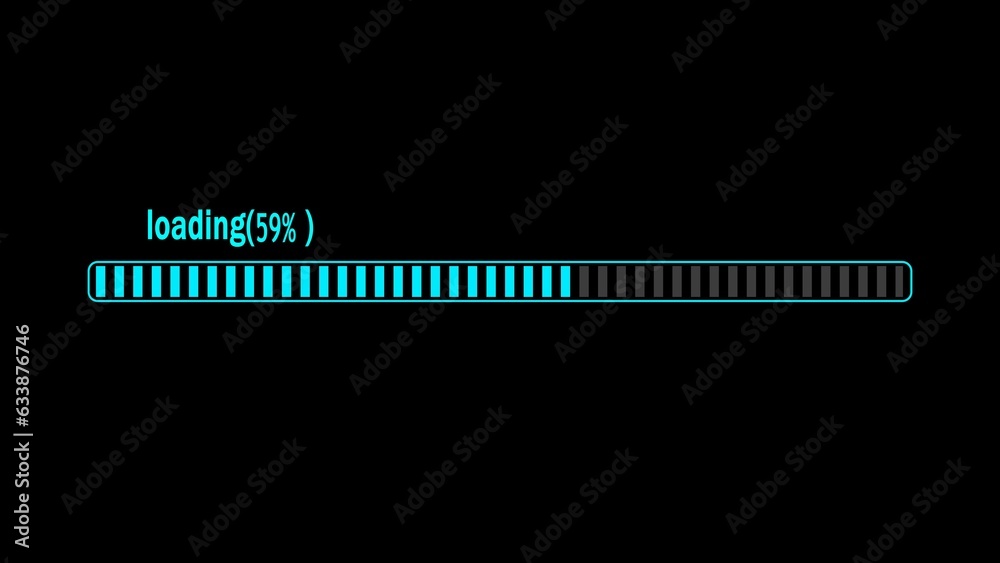abstract loading bar 0-100 percent illustration background 