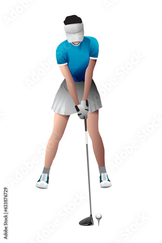female golfer playing