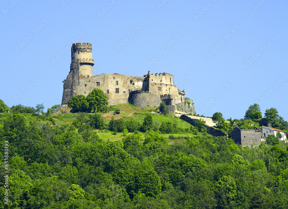 View on the medieval castle of Tournoel in Auvergne, France