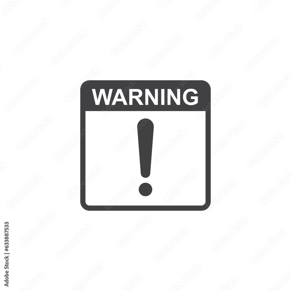 Caution Warning Sign icon. Editable vector stroke. Warning mark on white background Caution Warning Sign icon. Editable vector stroke. Warning mark on white background