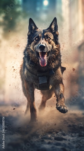 Battle dog spanish famous conquistador animal illustration picture AI generated art