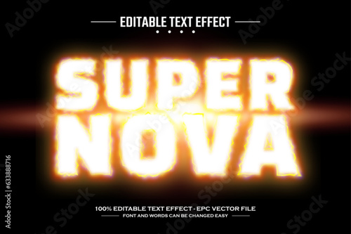 Supernova 3D editable text effect template