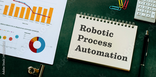 There is notebook with the word Robotic Process Automation. It is as an eye-catching image.