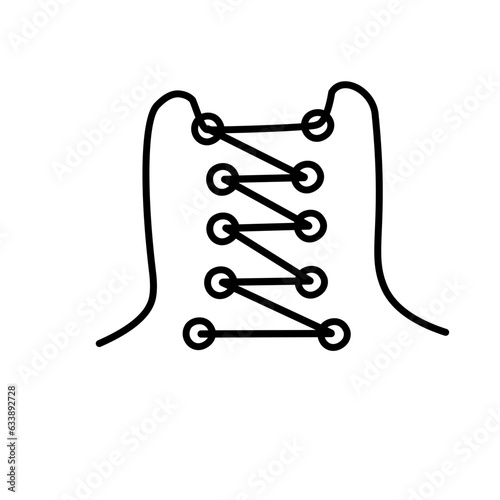 shoelace line icon