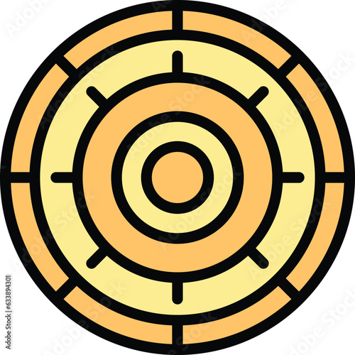 Cinema target icon outline vector. Movie book. Video library color flat