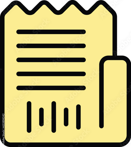 Cinema ticket icon outline vector. Video education. Movie book color flat